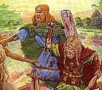 two warriors wearing brats around their shoulders